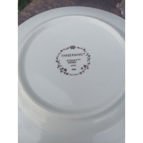 4 Farberware Sydney Roses Fine China Salad Plates - Picture 3 of 3